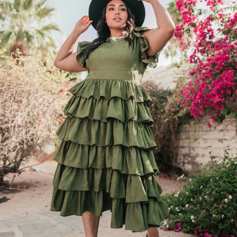 NWT JessaKae Charming Dress (Olive)